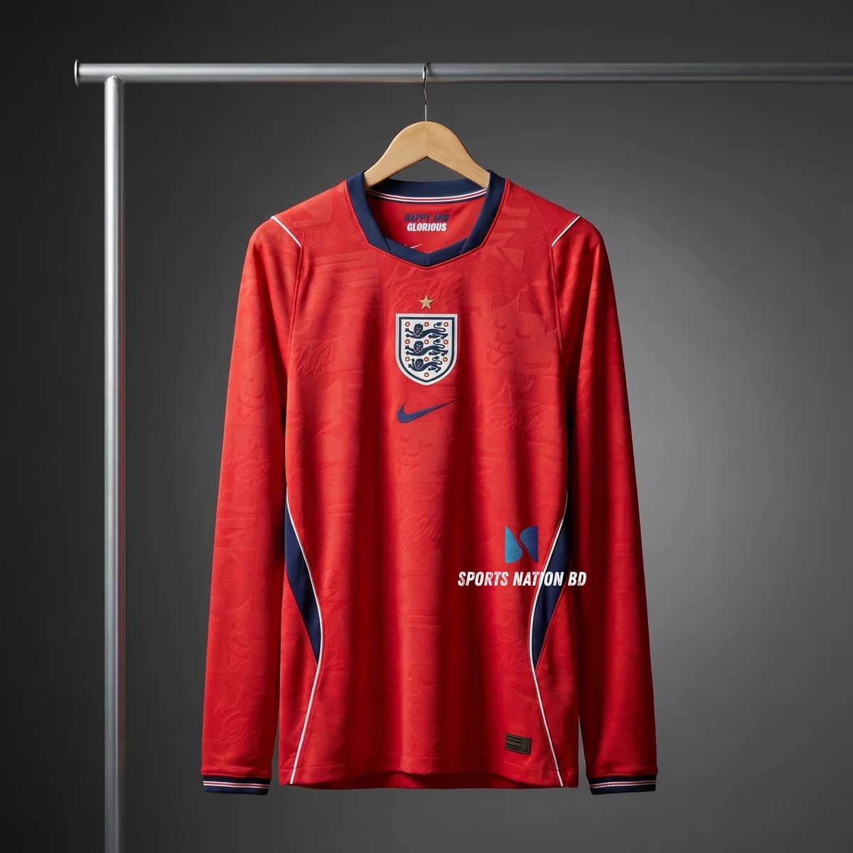 England WC26 Away Kit Full Sleeve - Premium Jersey | Sports Nation BD Bangladesh